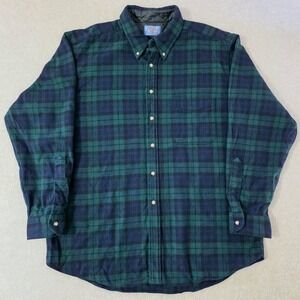 Vintage Pendleton Blackwatch Tartan 100% Virgin Wool Lodge Shirt Sz XL USA Made
